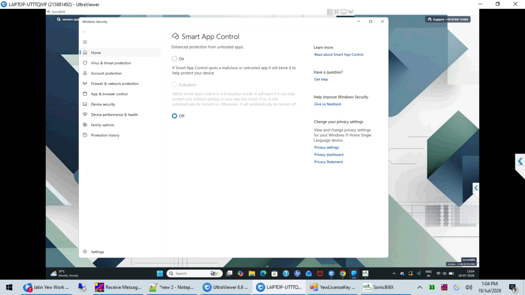 How to Unblock SonicBillX from Smart App control
